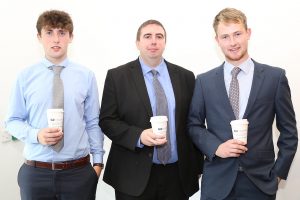Pictured attending a coffee morning in aid of Hospice at David M. Breen & Co., Chartered Accountants and Business Advisors were Cian O'Mara, Gerry O'Connell and Niall Burns.Photo: John Power
